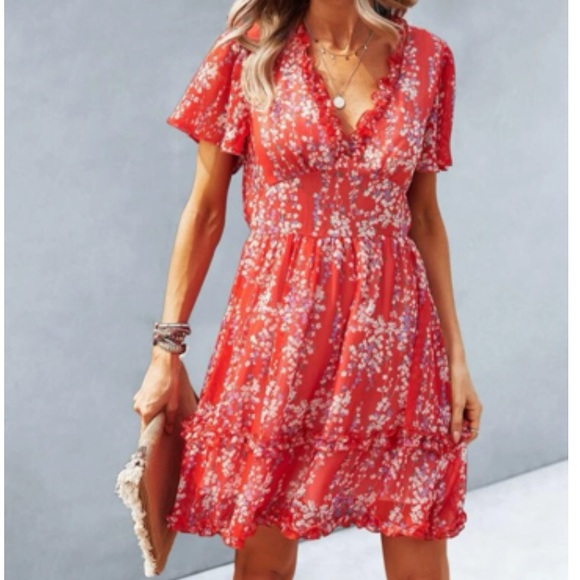 Boho frill trim dress - Picture 8 of 10